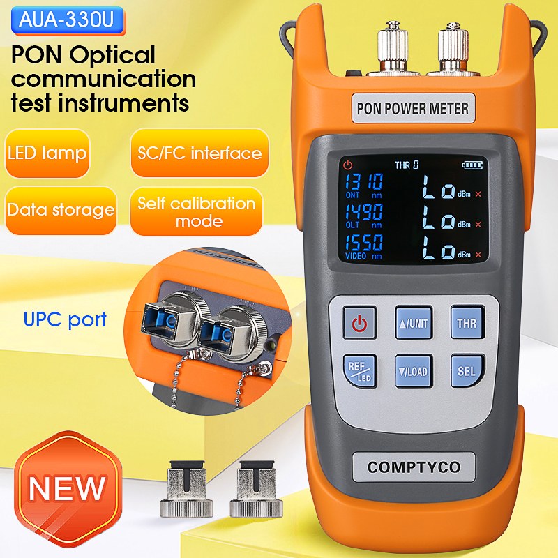 pon-optical-power-meter-comptyco-aua-330u-เครื่องวัดพลังงานออปติคอล-แบบมือถือ-pon-ตรวจจับเครือข่าย-ทดสอบออนไลน์-pon-พอร์ตออปติคอลพลังงาน-upc