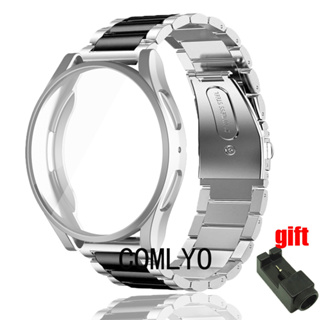 สําหรับ Samsung Galaxy watch 5 44 มม. 40 มม. สาย สเตนเลส โลหะ เคสป้องกัน