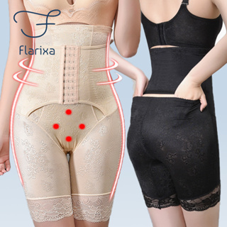 Flarixa กางเกงบ็อกเซอร์ขาสั้น เอวสูง ไร้รอยต่อ พลัสไซซ์ สําหรับผู้หญิง