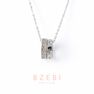 BZEBI สร้อยคอ สร้อยคอแฟชั่น เงินแท้ จี้ทอง ของปัจฉิมให้เพื่อน เครื่องประดับ สําหรับผู้หญิง 712n