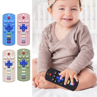 Baby Teething Remote ยางกัดควบคุมระยะไกลสำหรับของเล่นเคี้ยวเด็ก, ของเล่นประสาทสัมผัสเพื่อการศึกษาในช่วงต้นสำหรับทารกการงอกของฟันและบรรเทาอาการเจ็บเหงือก Infant Teether