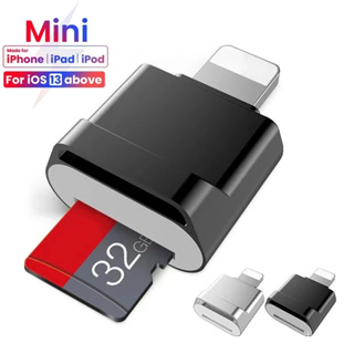 อะแดปเตอร์การ์ดรีดเดอร์ Micro SD TF OTG ขนาดเล็ก สําหรับเครื่องอ่านการ์ดความจําภายนอก iOS 14 13 12