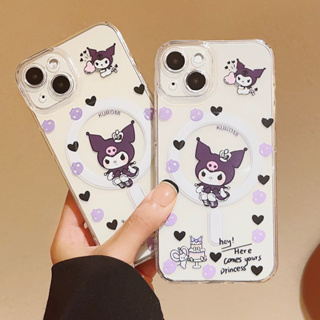 เคสแม่เหล็ก ลายการ์ตูนคุโรมิน่ารัก สําหรับ iPhone15 14 13 12 11