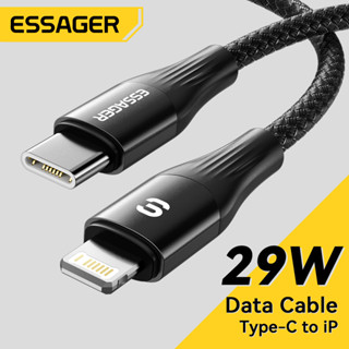 Essager PD29W สายชาร์จ USB C Type-C เป็น ios L ชาร์จเร็ว สําหรับ iP X-iP14 Pro เข้ากันได้กับ PD27W 20W