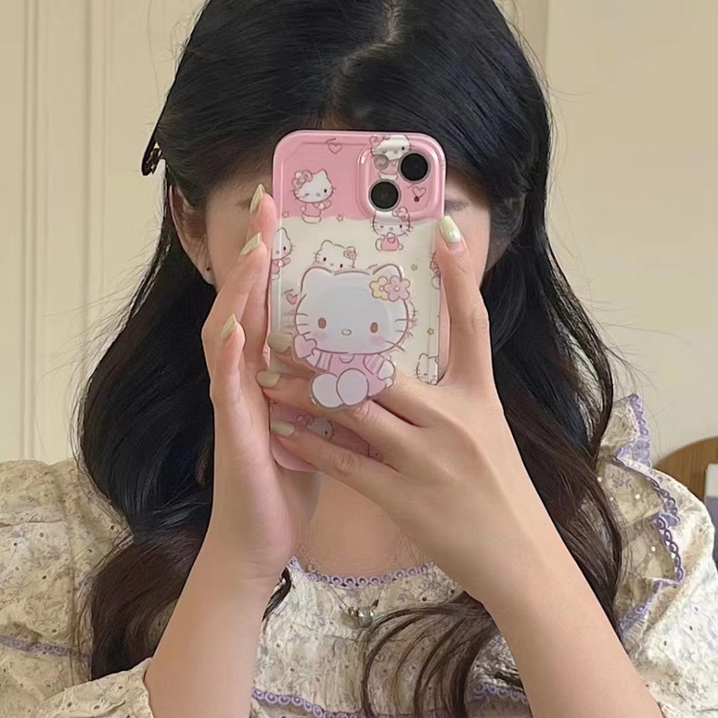 เคสโทรศัพท์มือถือ-tpu-นิ่ม-ลายการ์ตูนแมว-สีชมพู-สําหรับ-iphone-12pro-13pro-14-14promax-14pro-12promax-11