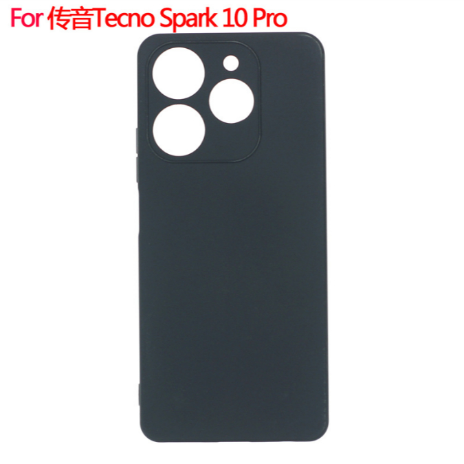 tecno-spark-10-pro-10c-10-4g-8c-8p-เคส-สีดํา-นิ่ม-tpu-ซิลิโคน-ป้องกันเต็มรูปแบบ