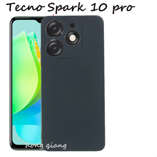 Tecno Spark 10 Pro 10C 10 4G 8C 8P เคส สีดํา นิ่ม TPU ซิลิโคน ป้องกันเต็มรูปแบบ