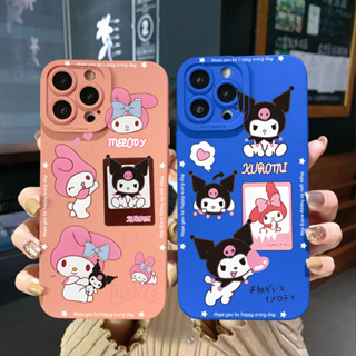 เคสโทรศัพท์มือถือ ขอบสี่เหลี่ยม ป้องกันเต็มเครื่อง ลาย Kuromi My Melody สําหรับ Xiaomi Redmi Note 12 4G Pro 5G 9S 9A 12C
