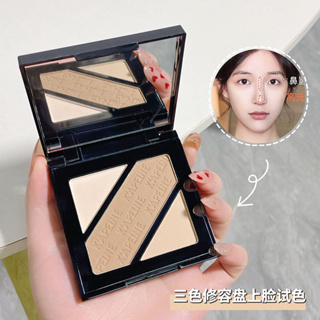 All-in-one พาเลทอายแชโดว์ ไฮไลท์จมูก คอนทัวร์ สามสี สองสี สําหรับแต่งหน้า