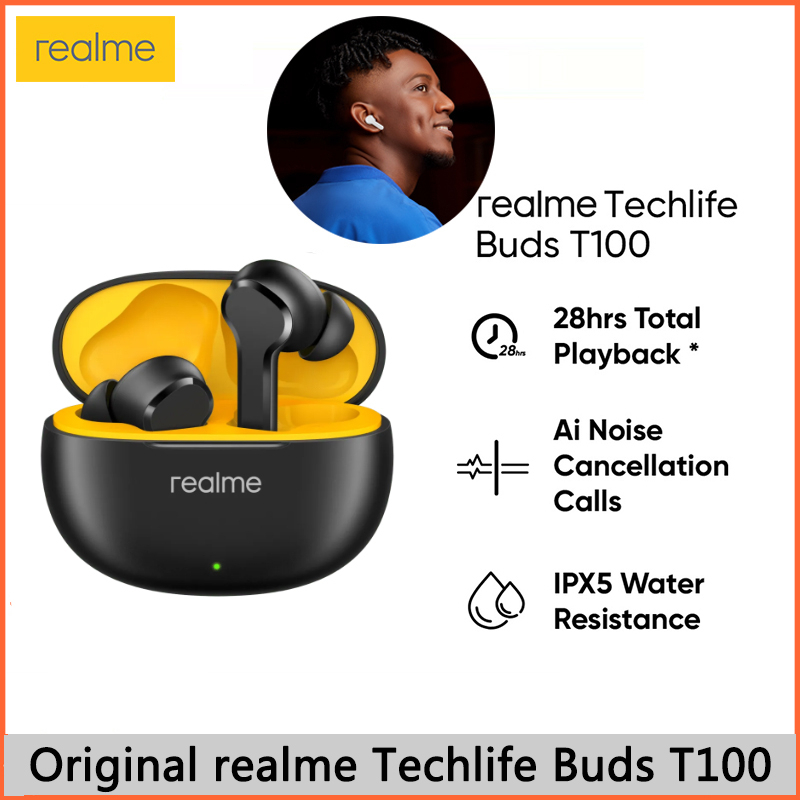 realme-techlife-buds-t100-หูฟังบลูทูธ-เล่นได้-28-ชั่วโมง-การโทรตัดเสียงรบกวน-ai-กันน้ํา-ipx5