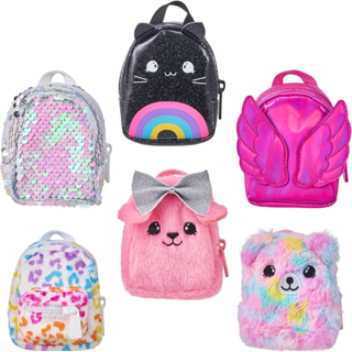 Real Littles, Collectible Micro Backpack with 4 Micro Working Surprises Inside!, Colors and Styles May Vary กระเป๋าเป้สะพายหลัง ใส่ของสะสม ไมโคร 4 สี และสไตล์ อาจแตกต่างกันไป