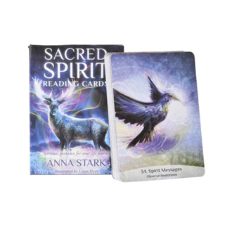 ไพ่ทาโรต์ Sacred Spirit อ่านการ์ดคำแนะนำ Divination Deck ความบันเทิงปาร์ตี้เกมกระดาน Color Box English Version