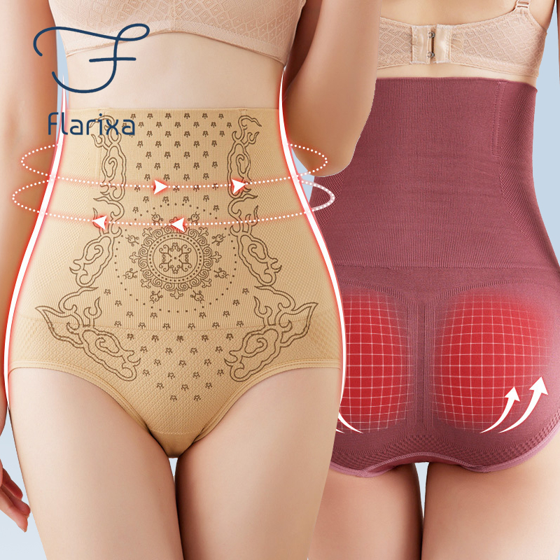 flarixa-กางเกงชั้นใน-เอวสูง-ลายดอกไม้-ไร้รอยต่อ-ยกสะโพก-หน้าท้องแบน-กางเกงกระชับสัดส่วน-หลังคลอด-กางเกงควบคุมหน้าท้อง