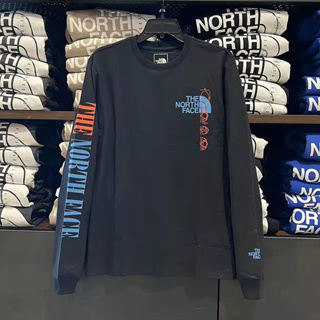 The NORTH FACE เสื้อยืดลําลอง ผ้าฝ้าย แขนยาว คอกลม พิมพ์ลาย Vitality U688