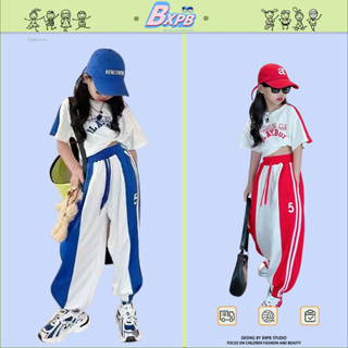 Bxpb- ชุดเสื้อกีฬา และกางเกง สไตล์เกาหลี สําหรับเด็กผู้หญิง 110-170 2 ชิ้น
