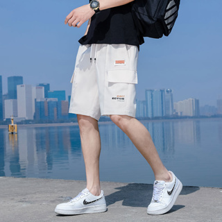 กางเกงขาสั้น ลําลอง ทรงหลวม เหมาะกับการเล่นกีฬา เดินชายหาด แฟชั่นฤดูร้อน สไตล์เกาหลี สําหรับผู้ชาย