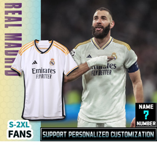 เสื้อยืด ลายฟุตบอล Real Madrid 23-24 [Fan Version] ไซซ์ S-2XL