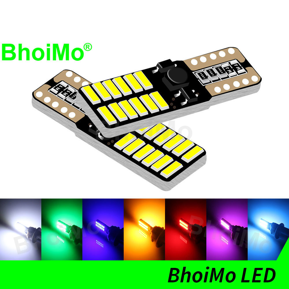 ภาพหน้าปกสินค้าBhoimo T10 หลอดไฟ Led W5W 194 24 Smd 4014 สําหรับติดรถยนต์รถจักรยานยนต์ 6000 K จากร้าน bhoimo.th บน Shopee