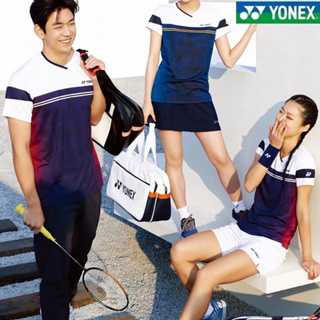 Yonex เสื้อกีฬาแบดมินตัน แขนสั้น แบบแห้งเร็ว ดูดซับเหงื่อ สําหรับผู้ชาย และผู้หญิง