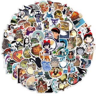 สติกเกอร์ ลายการ์ตูน Miyazaki Hayao กันน้ํา สไตล์ญี่ปุ่น สําหรับติดตกแต่ง 100 ชิ้น