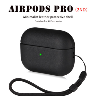 Leather pattern headphone protective case for AirPodsPro2gen case Additional lanyard headphone protective case 2023 New for AirPods3 headphone protective case Compatible with AirPodsPro case AirPods2gen case