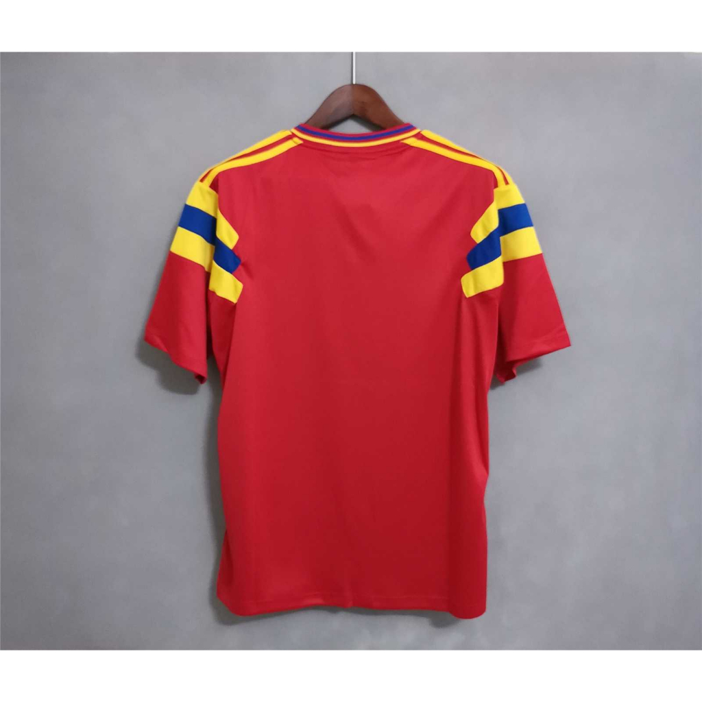 เสื้อกีฬาแขนสั้น-ลายทีมชาติฟุตบอล-colombia-valderrama-escobar-1990-ชุดเยือน-สไตล์เรโทร-คุณภาพสูง