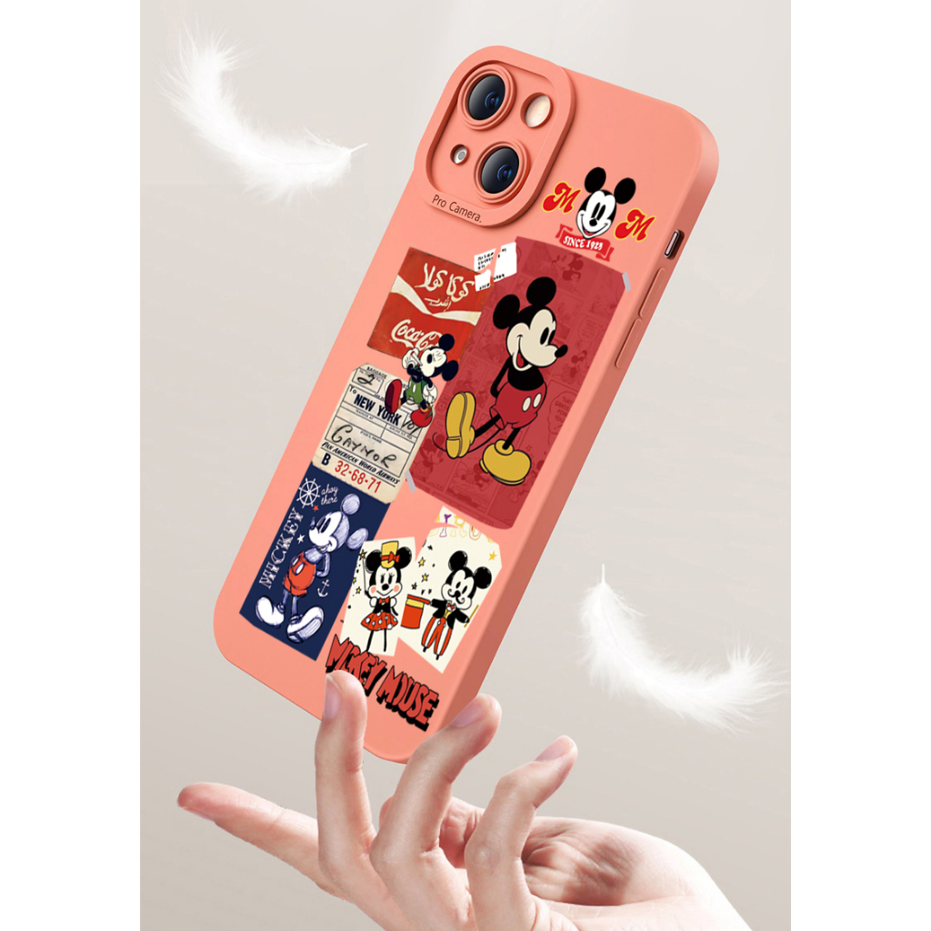 เคสโทรศัพท์มือถือ-ขอบสี่เหลี่ยม-ลายมิกกี้-มินนี่น่ารัก-สําหรับ-samsung-galaxy-s23-ultra-s23-a04e-a04-4g-a14-a34-a54-5g-a11-a50-m12