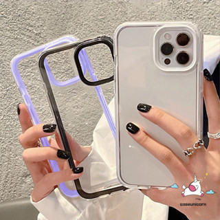 เคสโทรศัพท์มือถือ TPU แบบนิ่ม ป้องกันกระแทก หรูหรา แบบเรียบง่าย สําหรับ iPhone 13 11 12 14 Pro Max 8plus 7plus 6 6s 14 Plus 7 8 XR X XS Max SE 11Pro Max 3 in 1