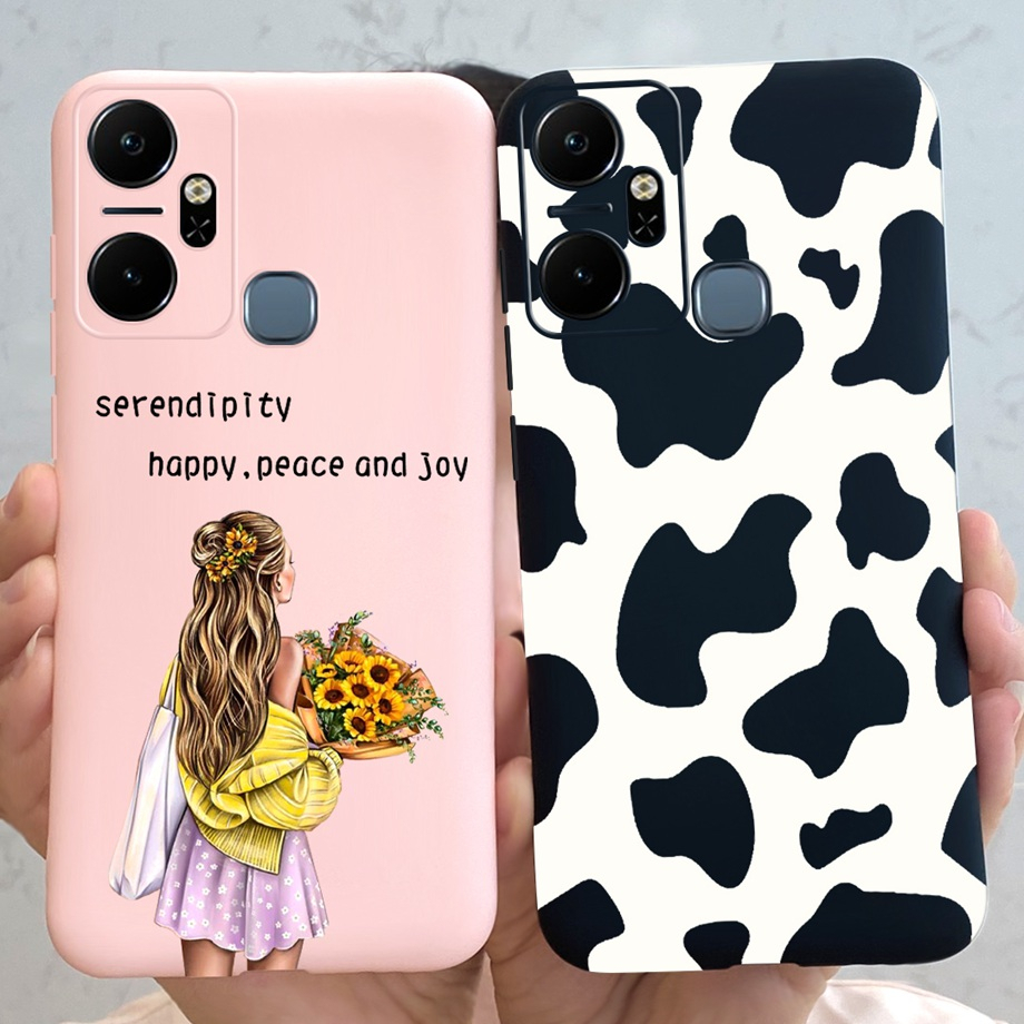 เคสโทรศัพท์มือถือ TPU เนื้อแมตต์ ลายวัว สําหรับ Infinix Smart 6 Plus ...
