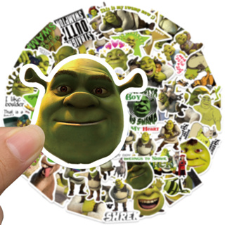 สติกเกอร์ ลายการ์ตูน Monster Shrek Graffiti กันน้ํา สําหรับติดตกแต่งกระเป๋าเดินทาง แล็ปท็อป กีตาร์ DIY จํานวน 50 ชิ้น