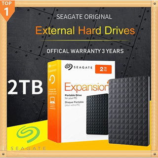 Seagate ฮาร์ดดิสก์ภายนอก 1TB 2TB สํารองข้อมูล Plus Slim USB 3.0 HDD 2.5 นิ้ว แบบพกพา