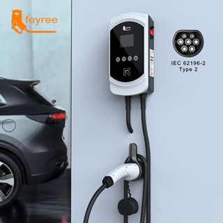 Feyree ที่ชาร์จ EV 22KW 32A 3 เฟส EVSE Wallbox ยานพาหนะไฟฟ้า ที่ชาร์จในรถยนต์ พร้อมอะแดปเตอร์ Type 2 IEC62196-2 สายเคเบิล 5 เมตร