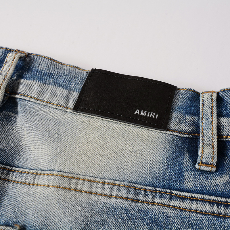 amiri-แฟชั่นใหม่-light-blue-man-jeans-ล้างน้ำ-จดหมายคิดถึง-patch-jeans-high-street-trend-hip-hop-แบรนด์กางเกงยีนส์ยืดหยุ่นคุณภาพสูง