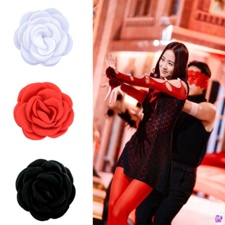สินค้า Blackpink Jisoo แหวนเต้นรํา รูปดอกคามิเลีย สีชมพู 2 ชิ้น