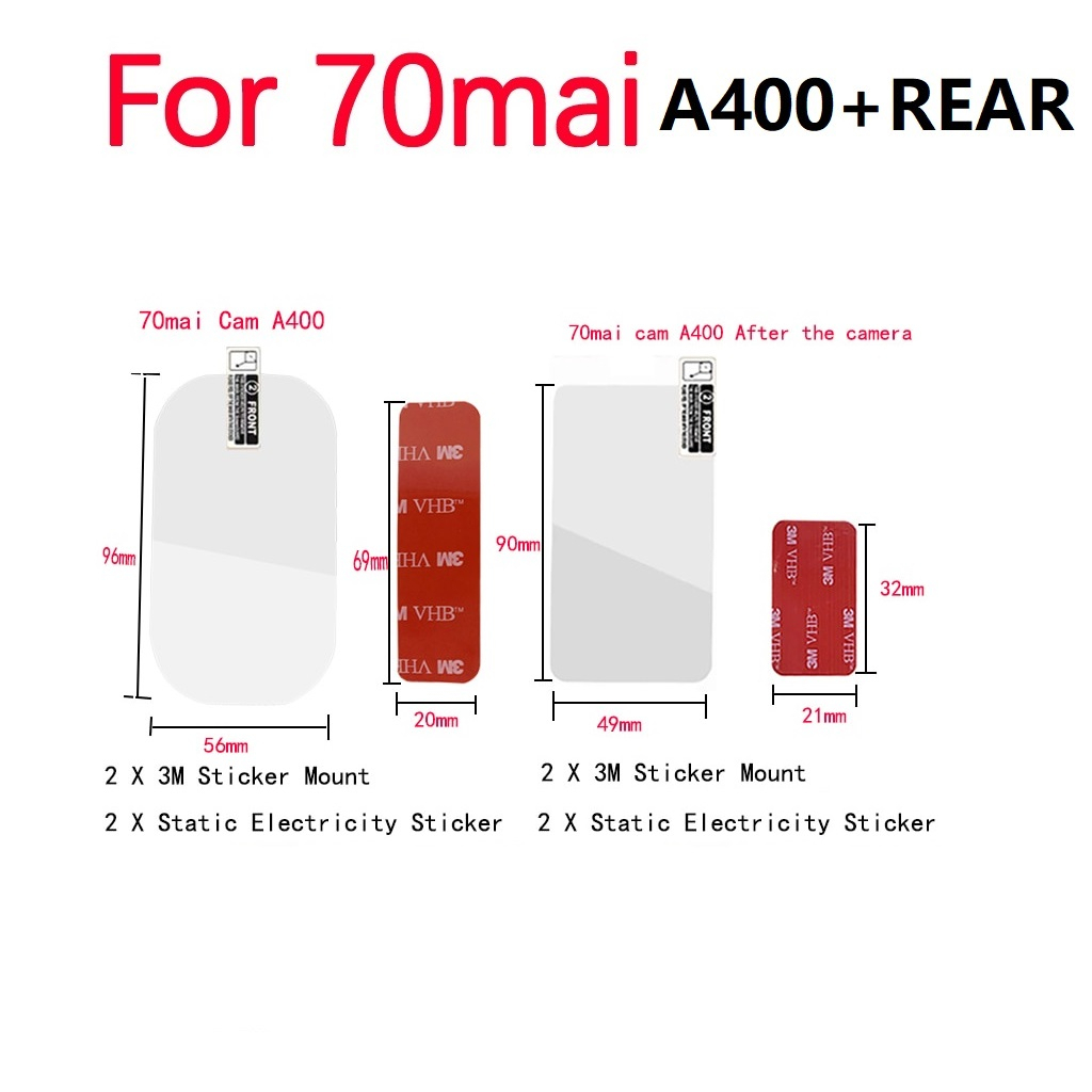 ฟิล์มสติกเกอร์-3m-อุปกรณ์เสริม-สําหรับ-70-mai-a400-dash-cam-and-rear-cam-smart-70mai-cam-a400-car-dvr-3m