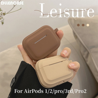 Dllencase เคสหูฟังซิลิโคน สีน้ําตาล สําหรับ Apple AirPods Gen 2 AirPods Pro 1 2 3 Airpod 3 Inpods 1 2 3 A347