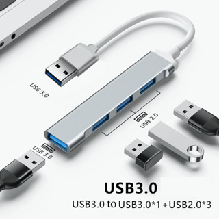 Ankndo ฮับ USB 3.0 4 พอร์ต ความเร็วสูง USB-C Type C แยก 5Gbps อุปกรณ์เสริมคอมพิวเตอร์ PC ฮับ 4 USB 3.0 2.0