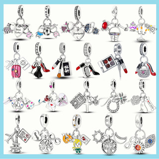 Pandora Charm Charm รองเท้าส้นสูง เงินสเตอร์ลิง 925 ประดับลูกปัด สําหรับผู้หญิง ผู้ชาย ของขวัญวันหยุด p804