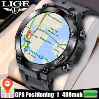 Lige 2023 GPS ใหม่ สมาร์ทวอทช์ วัดอัตราการเต้นของหัวใจ ความดันโลหิต กันน้ํา สําหรับผู้ชาย Android IOS