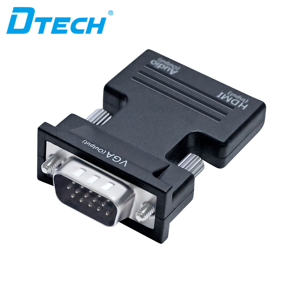 dtech-อะแดปเตอร์-hdmi-เป็น-vga-พร้อมพอร์ตเสียง-3-5-มม-สําหรับหน้าจอคอมพิวเตอร์-pc-tv-1080p-วิดีโอ-อินพุต-hdmi-ตัวผู้-เอาต์พุต-vga-ตัวเมีย