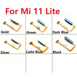 สําหรับ Xiaomi Mi 11 lite เครื่องสแกนลายนิ้วมือ สายเคเบิลอ่อน Mi11 lite ปุ่มลายนิ้วมือ เริ่มต้นขึ้น ปลดล็อกสายแบน กุญแจด้านข้าง ซึ่งสามารถเปิดได้ ไม่มีฟังก์ชั่นลายนิ้วมือ