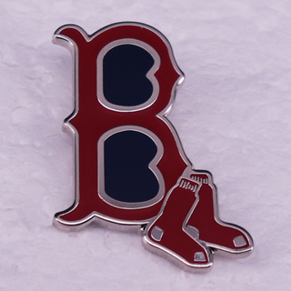 เข็มกลัดโลหะ รูปโลโก้ Boston Red Sox B สําหรับคนรักเบสบอล