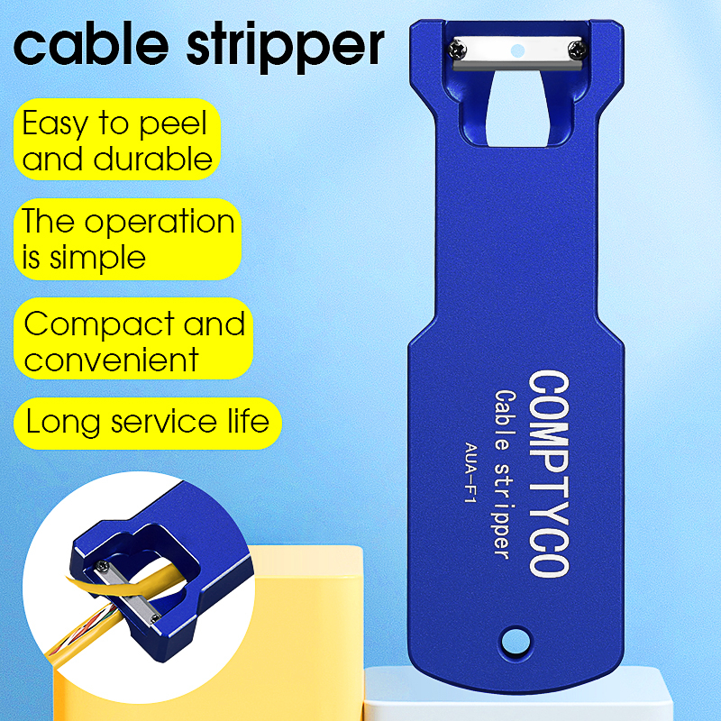 เครื่องมือปอกสายไฟเบอร์ออปติกยาว-aua-f1-cable-jacket-slitter-8-5-มม-10-4-14-เครื่องตัดแขน-fiber-optic-cable-cutter