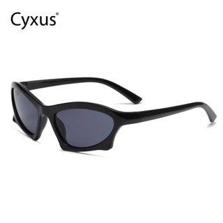 Cyxus Y2k แว่นตากันแดด รูปค้างคาว ป้องกันแสงสะท้อน Uv400 ป้องกันรังสีอัลตราไวโอเลต สไตล์เรโทร สําหรับผู้ชาย และผู้หญิง 1081