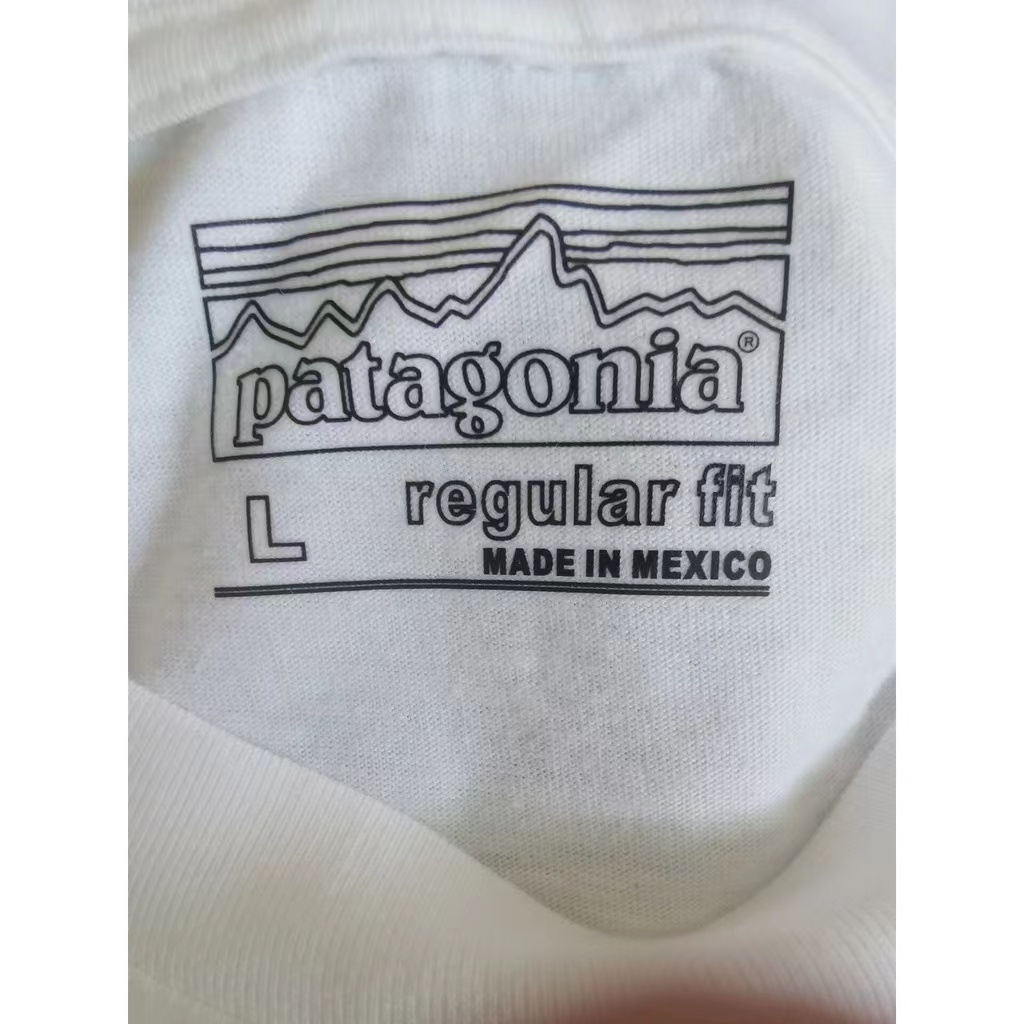 patagonia-เสื้อยืดคอกลม-แขนสั้น-ผ้าฝ้าย-พิมพ์ลาย-ทรงหลวม-อินเทรนด์-สําหรับผู้ชาย