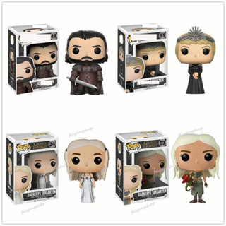 FUNKO ฟิกเกอร์ Game of Thrones Jon Daenerys Black Dragon Night King Figuras De Brinquedo ของเล่นสําหรับเด็ก