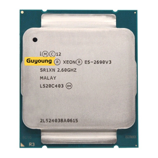 เมนบอร์ดซ็อกเก็ตโปรเซสเซอร์ CPU YZX Xeon E5 2690 V3 E5 2690V3 E5-2690V3 E5-2690 V3 SR1XN 2.6Ghz 12 Core 30MB LGA 2011-3 X99