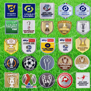 ปลอกแขน 22-23 Ligue Patch 14 ชิ้น Ligue 1 ปลอกแขน 2022 Europa League 2023 AFC U20 ASIAN Cup และปลอกแขน 2023 สไตล์บราซิล