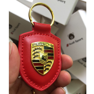 สําหรับ Porsche Shield หนังรถพวงกุญแจสร้างสรรค์คู่รักพวงกุญแจที่ไม่ซ้ํากัน Brigade โลหะจี้ที่สวยงามของขวัญขนาดเล็ก