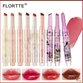 Flortte ของแท้อย่างเป็นทางการ ลิปสติก จูบแรก รัก เยลลี่ ลิปสติก ปากกา ลิปบาล์ม กระจก น้ํา เบา เคลือบริมฝีปาก แข็ง เคลือบริมฝีปาก